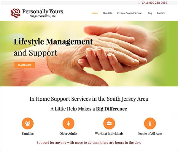 Personally Yours website design