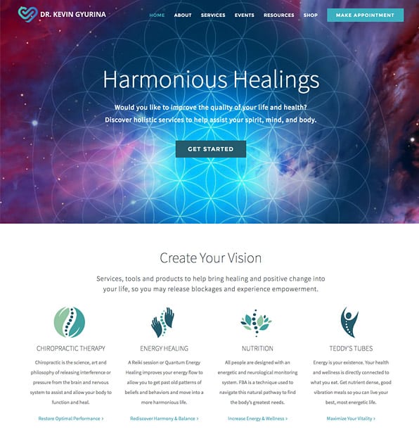 functional medicine website design for Dr Kevin Gyurina
