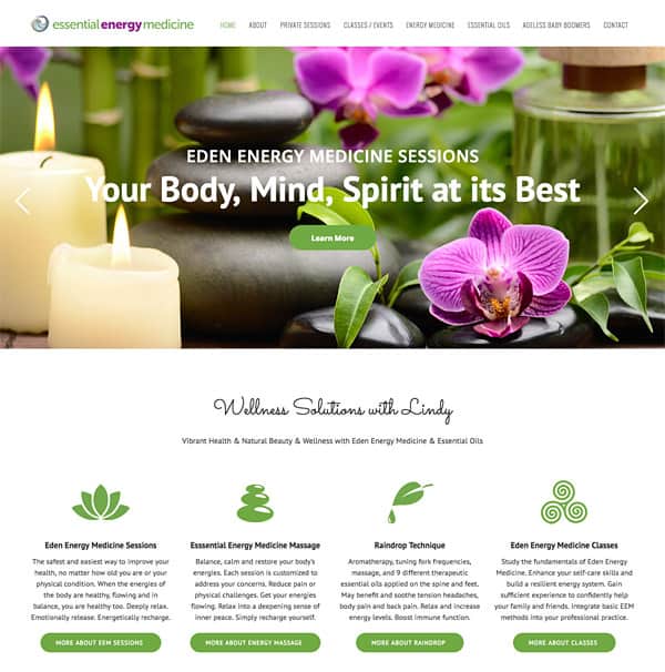 energy healing website templates design for Essential Energy Medicine